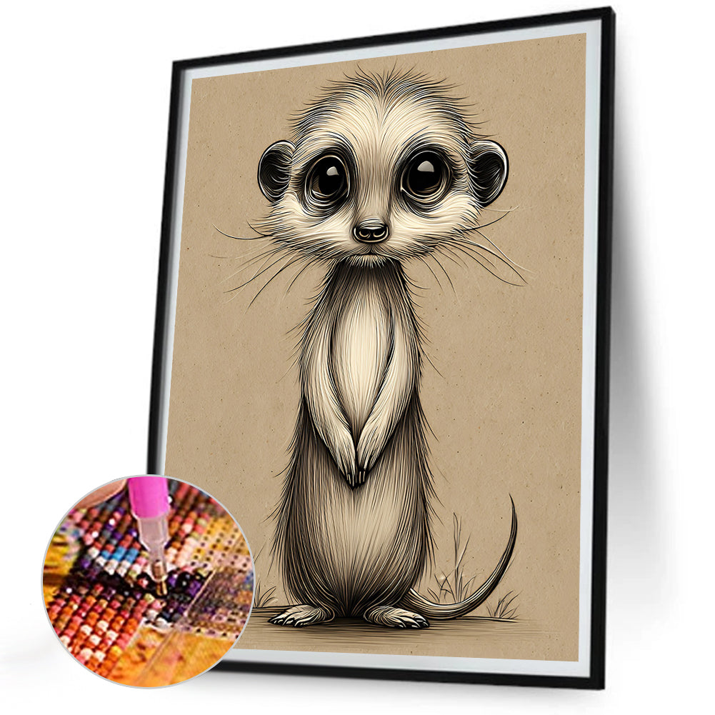 Meerkat - Full Round Drill Diamond Painting 30*40CM
