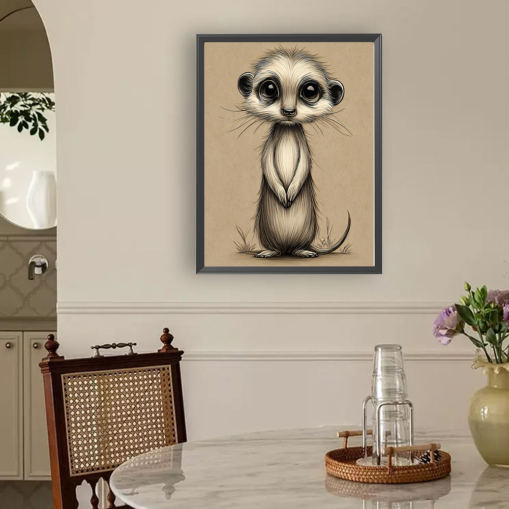 Meerkat - Full Round Drill Diamond Painting 30*40CM