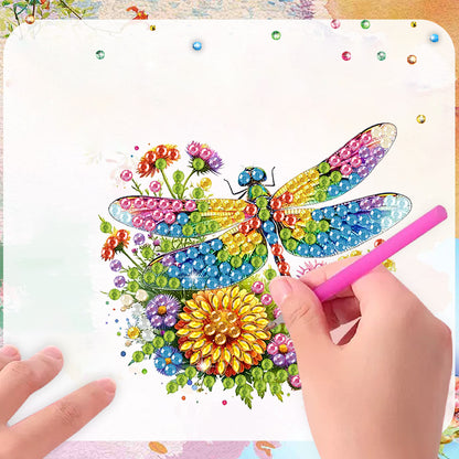 6PCS 2D Flat DIY Diamond Art Refrigerator Magnet Sticker for Home Kitchen Decor