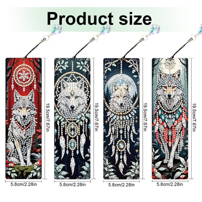 8Pcs Colored Patterns DIY Diamond Painting Art Bookmarks for Reading Enthusiasts