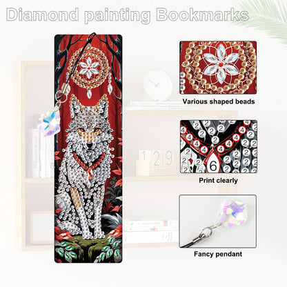 8Pcs Colored Patterns DIY Diamond Painting Art Bookmarks for Reading Enthusiasts
