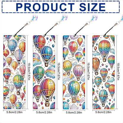 8Pcs Colored Patterns DIY Diamond Painting Art Bookmarks for Reading Enthusiasts