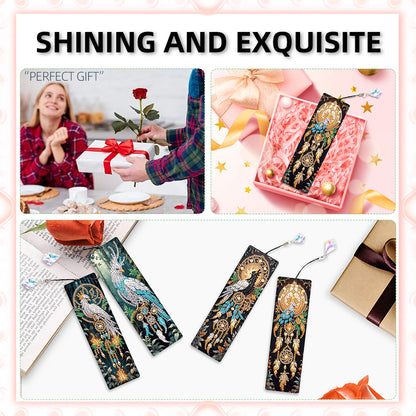 8Pcs Colored Patterns DIY Diamond Painting Art Bookmarks for Reading Enthusiasts