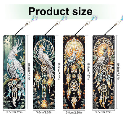 8Pcs Colored Patterns DIY Diamond Painting Art Bookmarks for Reading Enthusiasts