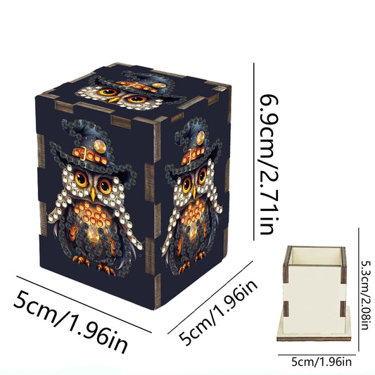 5D DIY Diamond Art Handmade Toothpick Holder Rhinestone Decorative Toothpick Box