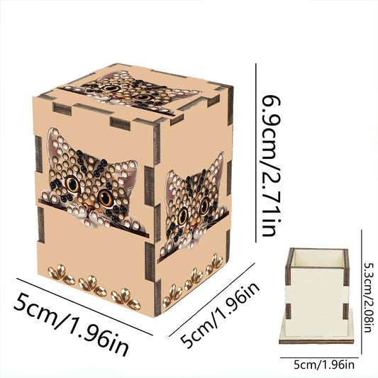 5D DIY Diamond Art Handmade Toothpick Holder Rhinestone Decorative Toothpick Box