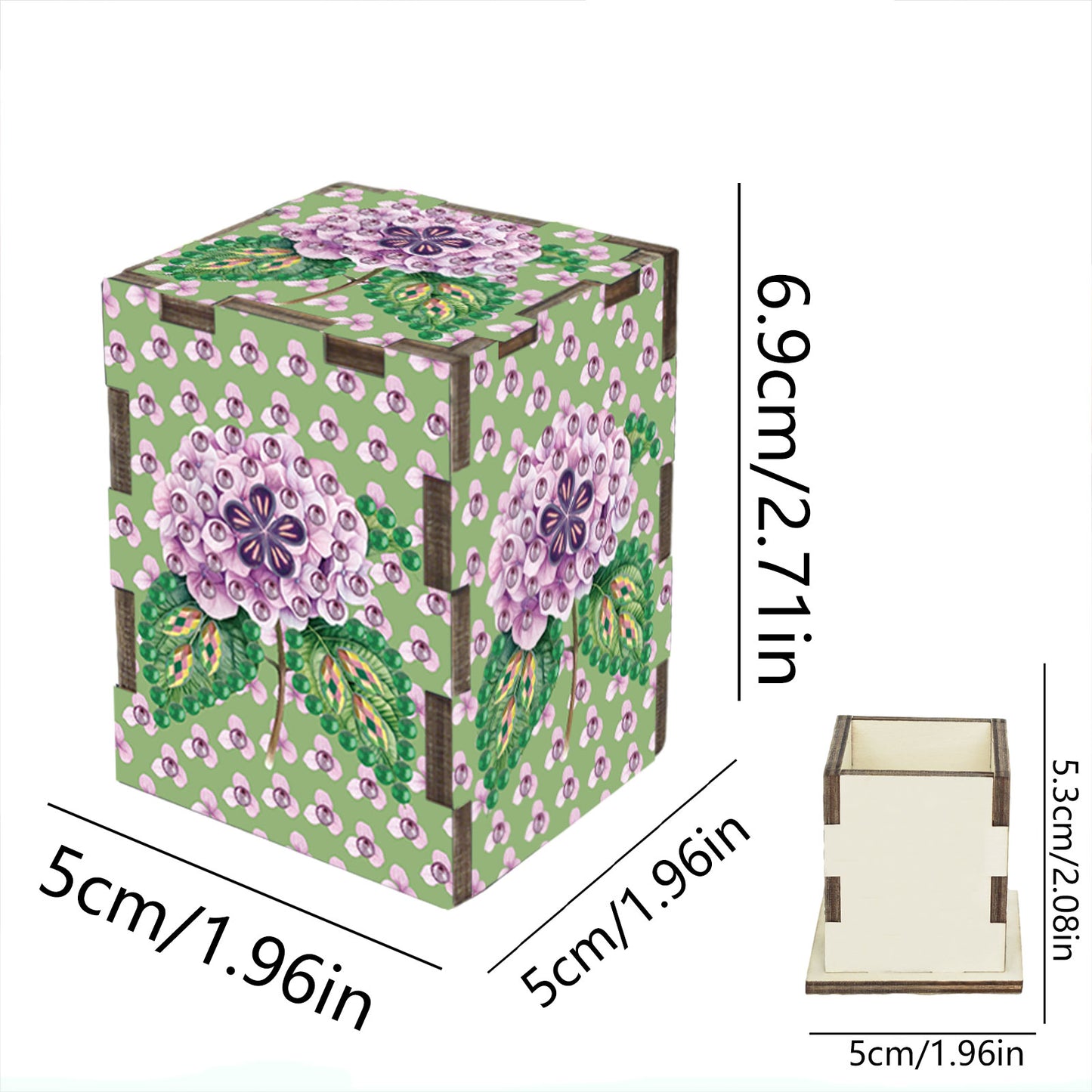 5D DIY Diamond Art Handmade Toothpick Holder Rhinestone Decorative Toothpick Box