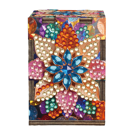5D DIY Diamond Art Handmade Toothpick Holder Rhinestone Decorative Toothpick Box