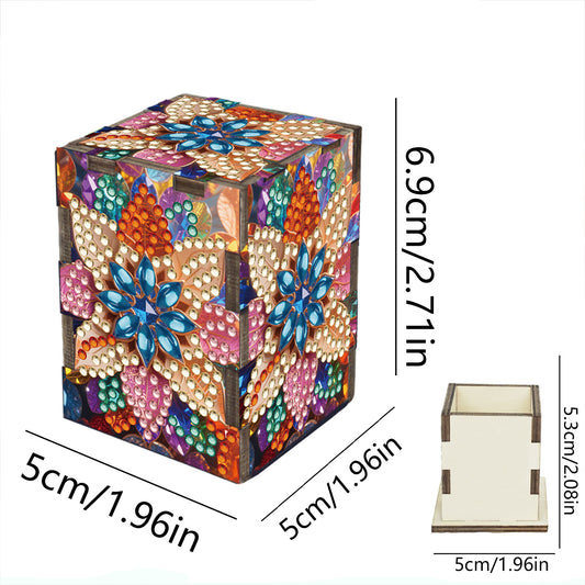 5D DIY Diamond Art Handmade Toothpick Holder Rhinestone Decorative Toothpick Box