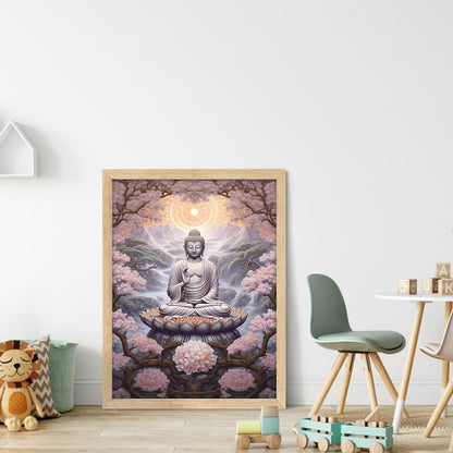 Buddha Statue - 11CT Stamped Cross Stitch 40*55CM