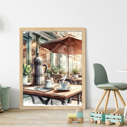 Coffee Shop - 11CT Stamped Cross Stitch 40*50CM