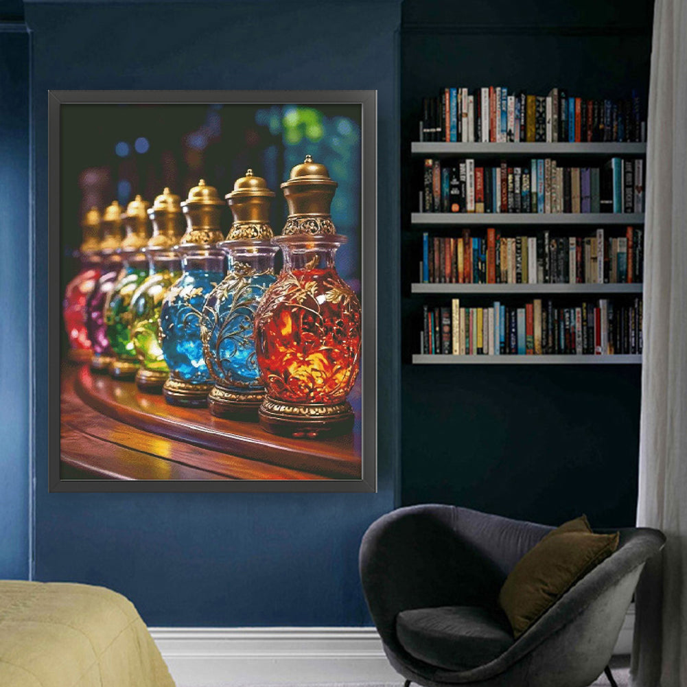Magic Perfume Bottle - 14CT Stamped Cross Stitch 75*90CM(Fairy Brand)