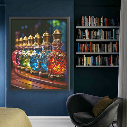 Magic Perfume Bottle - 14CT Stamped Cross Stitch 75*90CM(Fairy Brand)