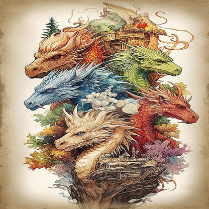 Dragon - 14CT Counted Cross Stitch 40*60CM