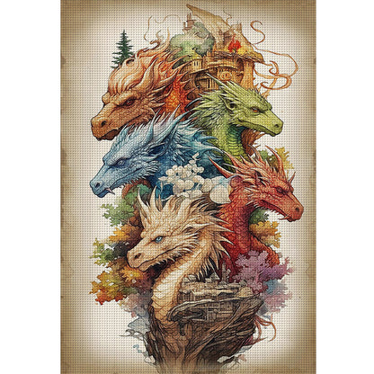 Dragon - 14CT Counted Cross Stitch 40*60CM