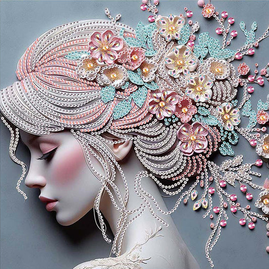 Art Girl - Special Shaped Drill Diamond Painting 30*30CM