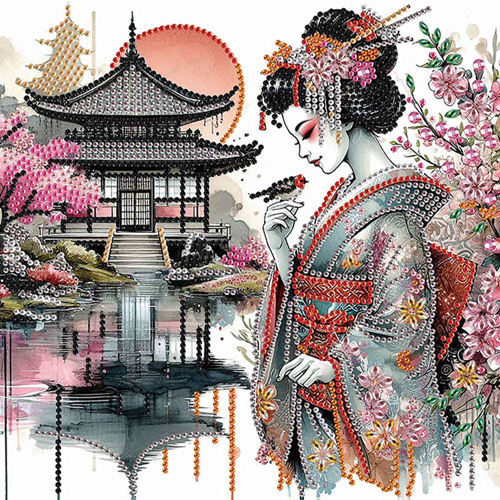Japanese Girl - Special Shaped Drill Diamond Painting 30*30CM