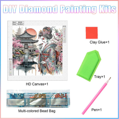 Japanese Girl - Special Shaped Drill Diamond Painting 30*30CM