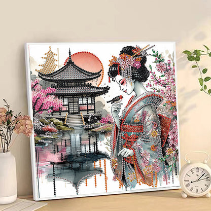 Japanese Girl - Special Shaped Drill Diamond Painting 30*30CM