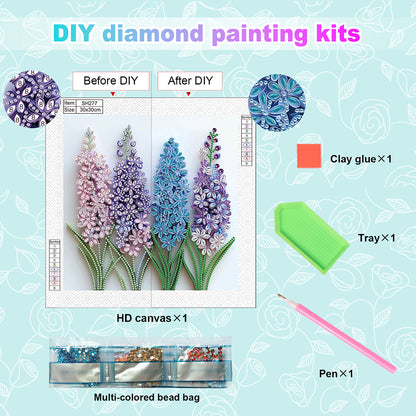 Quilling Lavender - Special Shaped Drill Diamond Painting 30*30CM