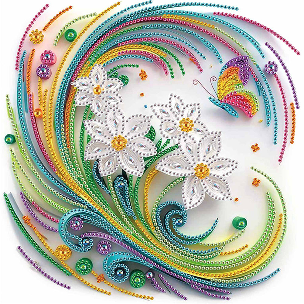 Quilling Frangipani - Special Shaped Drill Diamond Painting 30*30CM