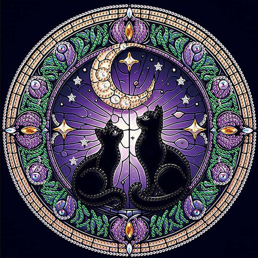 Black Cat - Special Shaped Drill Diamond Painting 30*30CM