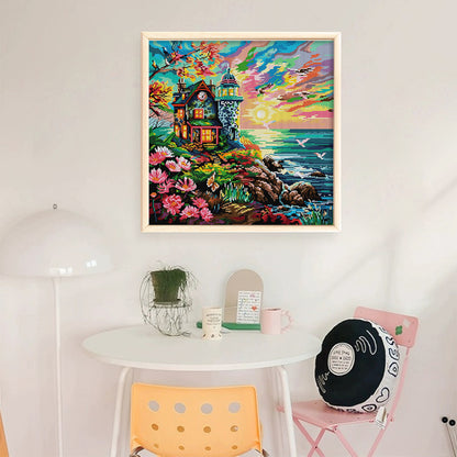 Lighthouse By The Sea Vi - 11CT Stamped Cross Stitch 55*55CM(Joy Sunday)