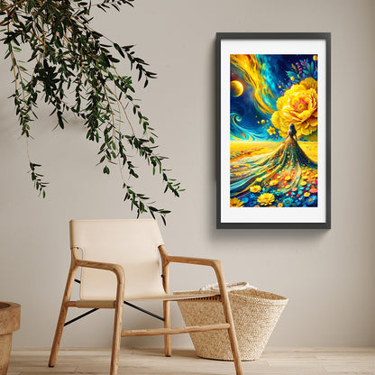 Dream Scenery And Girl - Full Round Drill Diamond Painting 40*70CM
