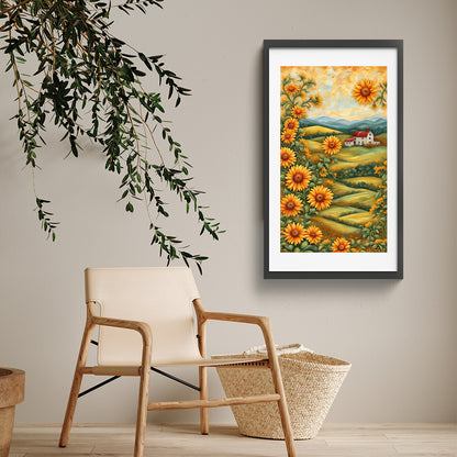 Rural Scenery - Full Round Drill Diamond Painting 40*70CM