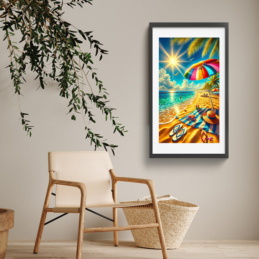Seaside Scenery - Full Round Drill Diamond Painting 40*70CM