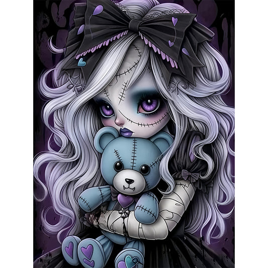 Dark Girl - Full Round Drill Diamond Painting 30*40CM