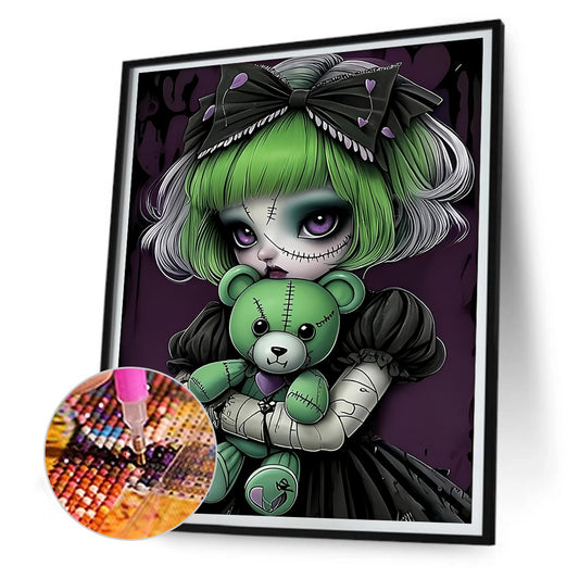 Dark Girl - Full Round Drill Diamond Painting 30*40CM