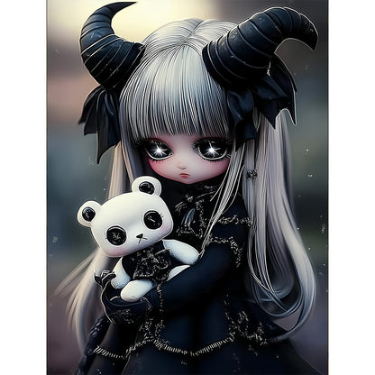 Dark Girl - Full Round Drill Diamond Painting 30*40CM