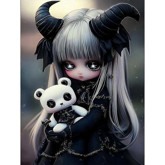 Dark Girl - Full Round Drill Diamond Painting 30*40CM