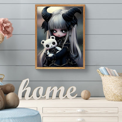 Dark Girl - Full Round Drill Diamond Painting 30*40CM