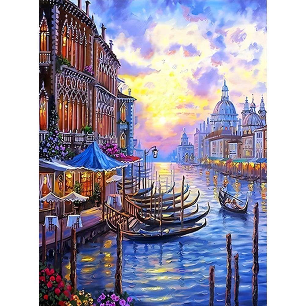 City Street - Full Round Drill Diamond Painting 40*50CM
