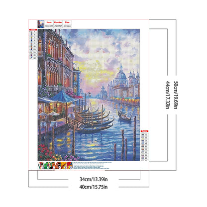 City Street - Full Round Drill Diamond Painting 40*50CM