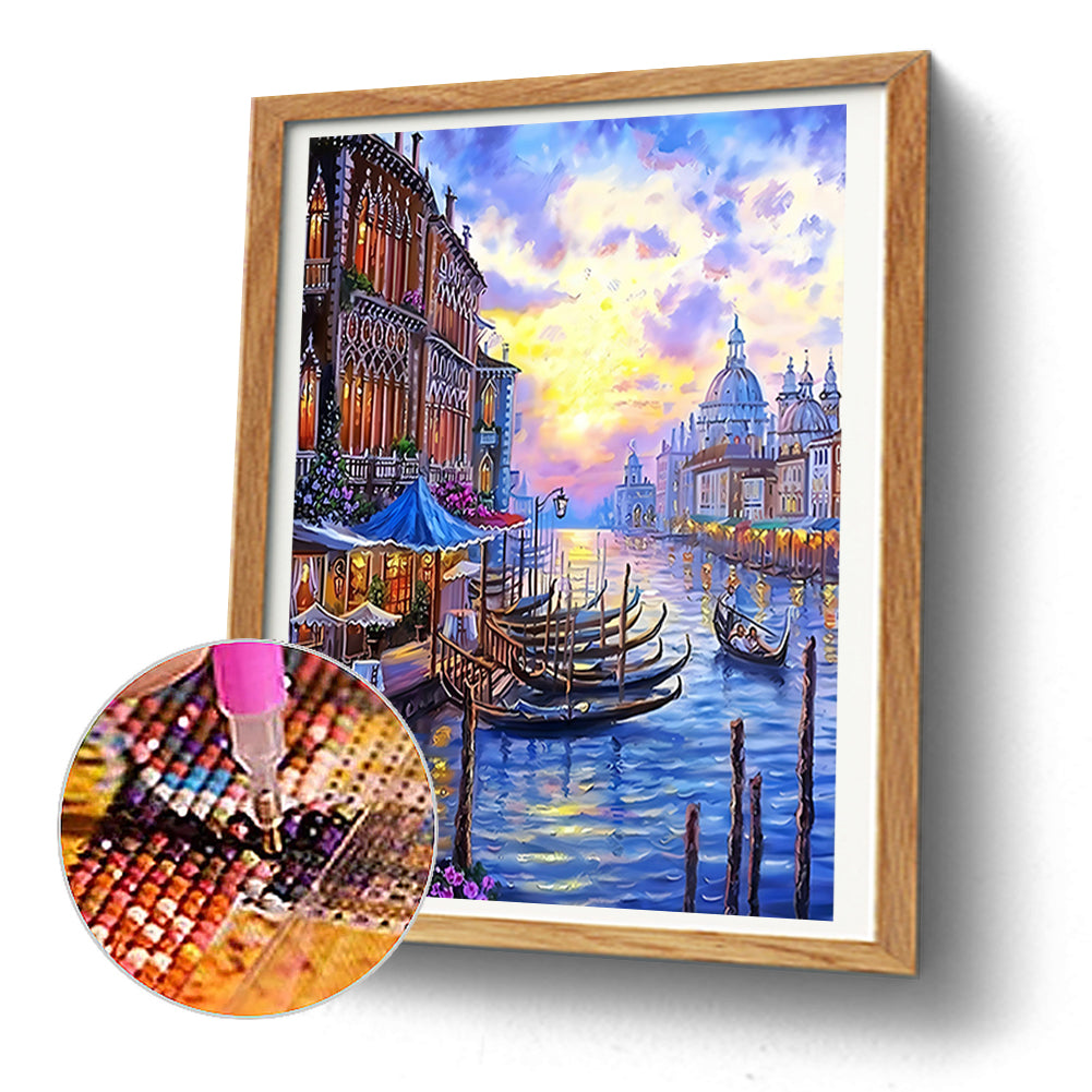 City Street - Full Round Drill Diamond Painting 40*50CM