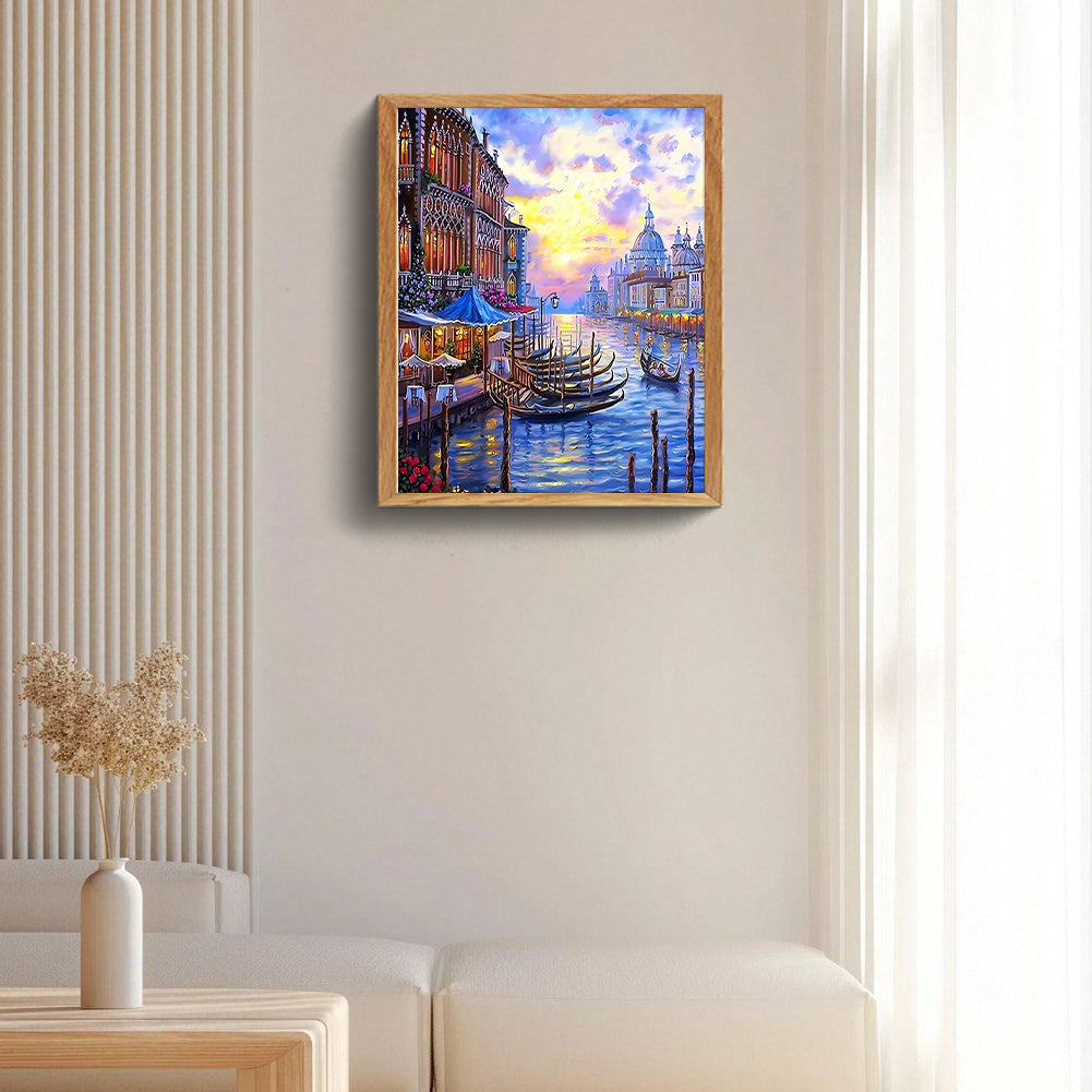 City Street - Full Round Drill Diamond Painting 40*50CM