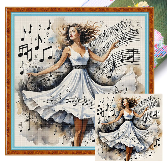 Dancing Girl - 11CT Stamped Cross Stitch 50*50CM