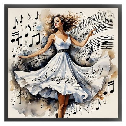 Dancing Girl - 11CT Stamped Cross Stitch 50*50CM