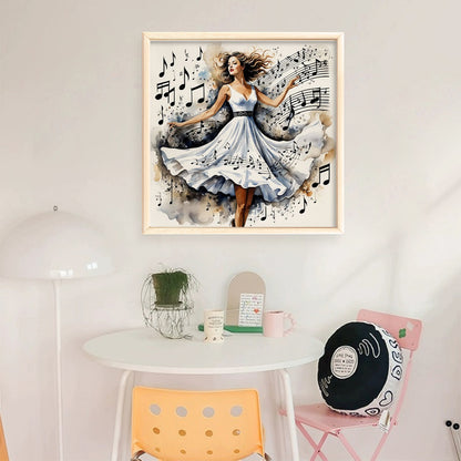 Dancing Girl - 11CT Stamped Cross Stitch 50*50CM