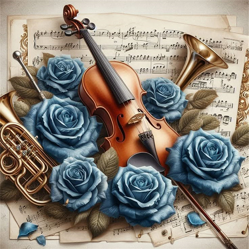 Violin - 11CT Stamped Cross Stitch 50*50CM