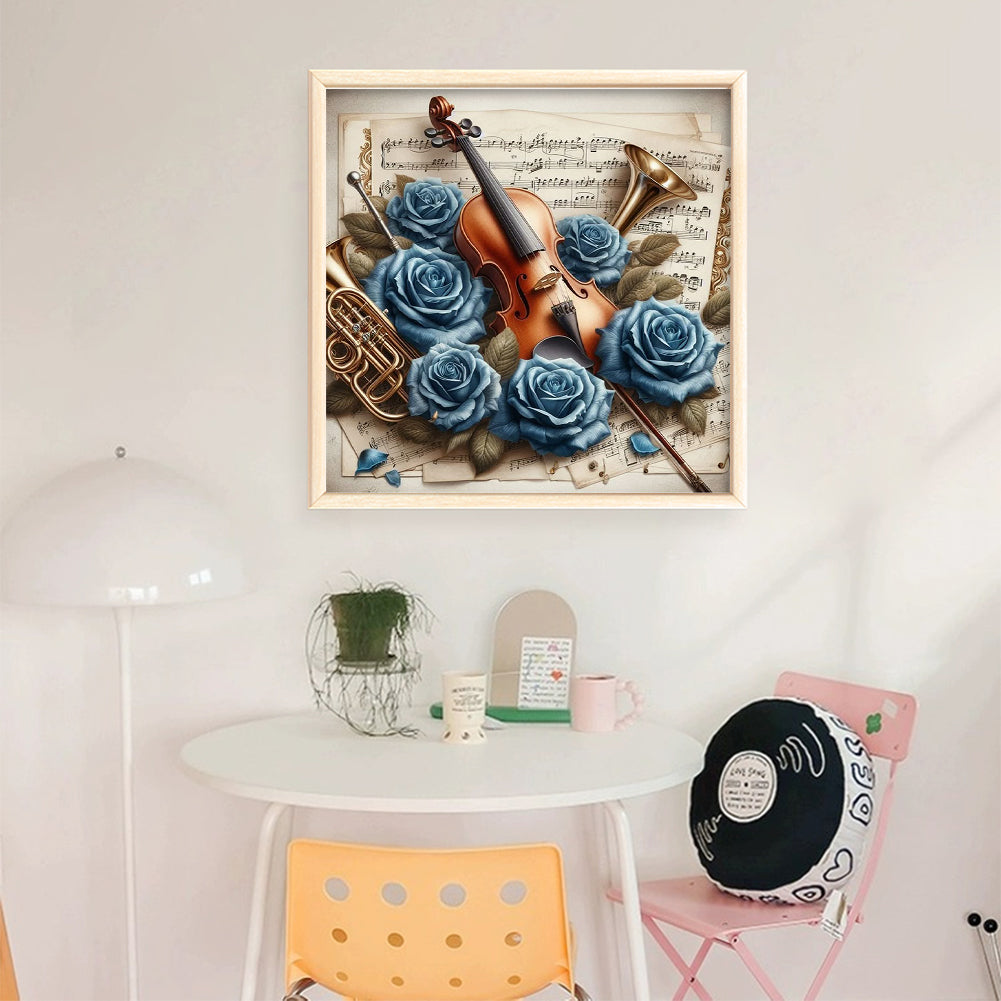 Violin - 11CT Stamped Cross Stitch 50*50CM