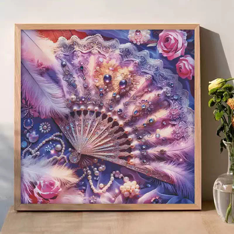 Feather Fan - 11CT Stamped Cross Stitch 75*75CM(Mona Lisa Brand)