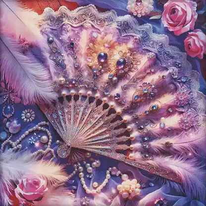 Feather Fan - 11CT Stamped Cross Stitch 75*75CM(Mona Lisa Brand)