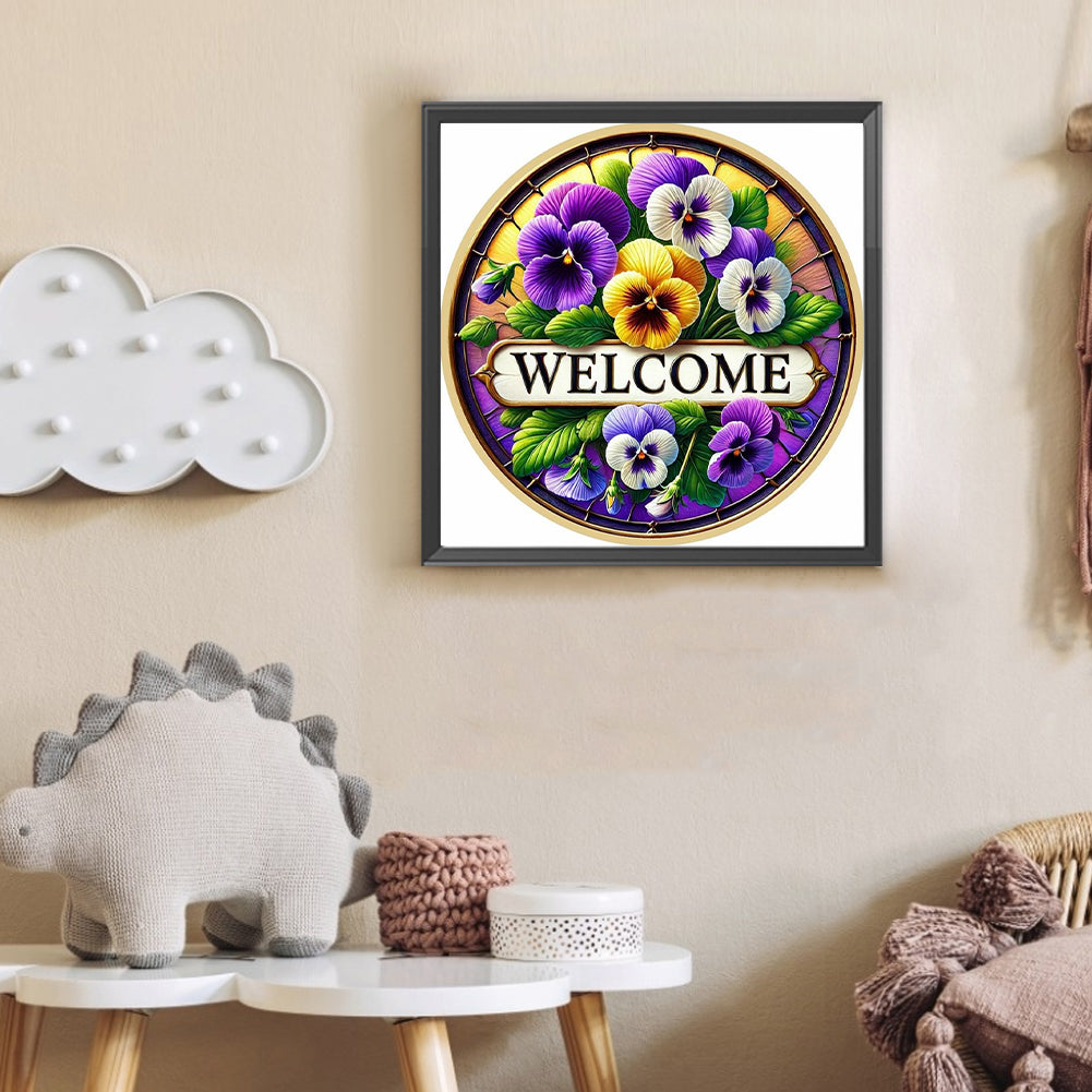 Phalaenopsis Flower Medallion - Full Round Drill Diamond Painting 30*30CM