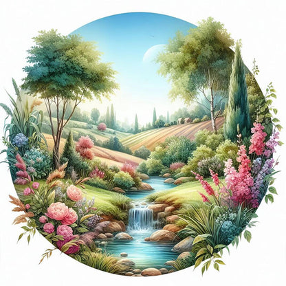 Spring Scene - 11CT Stamped Cross Stitch 45*45CM