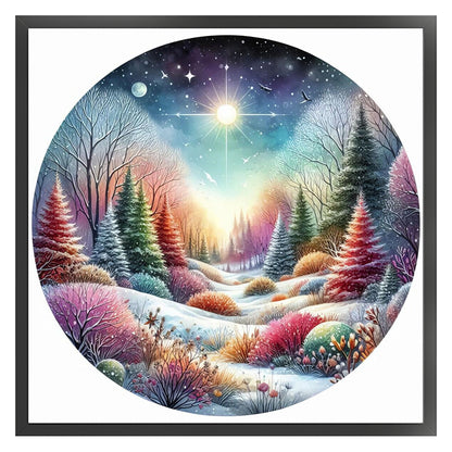 Colorful Forest - 11CT Stamped Cross Stitch 45*45CM
