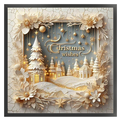 Christmas Scene - 11CT Counted Cross Stitch 40*40CM